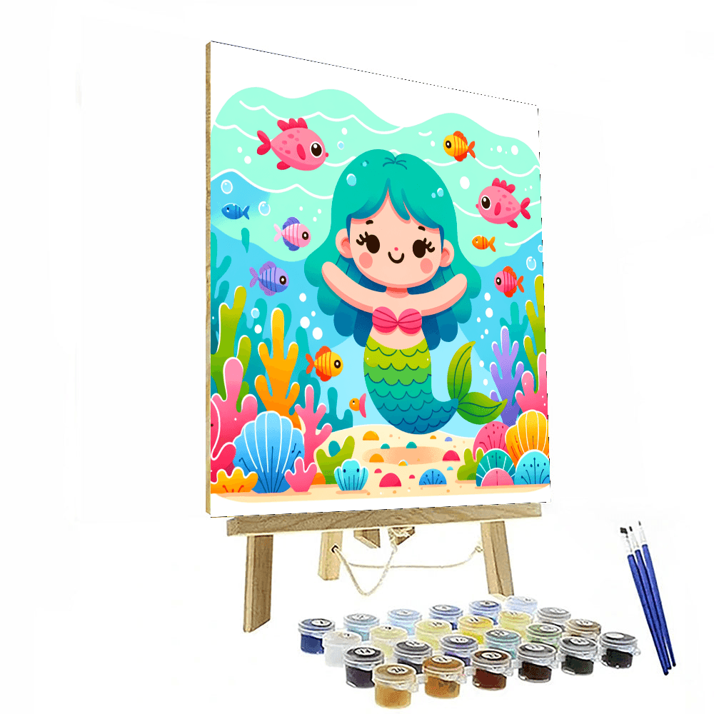 Little Mermaid's Lagoon DIY Paint By Numbers