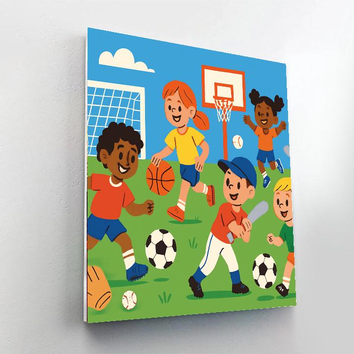 Dynamic Sports Team Numbered Painting Kits