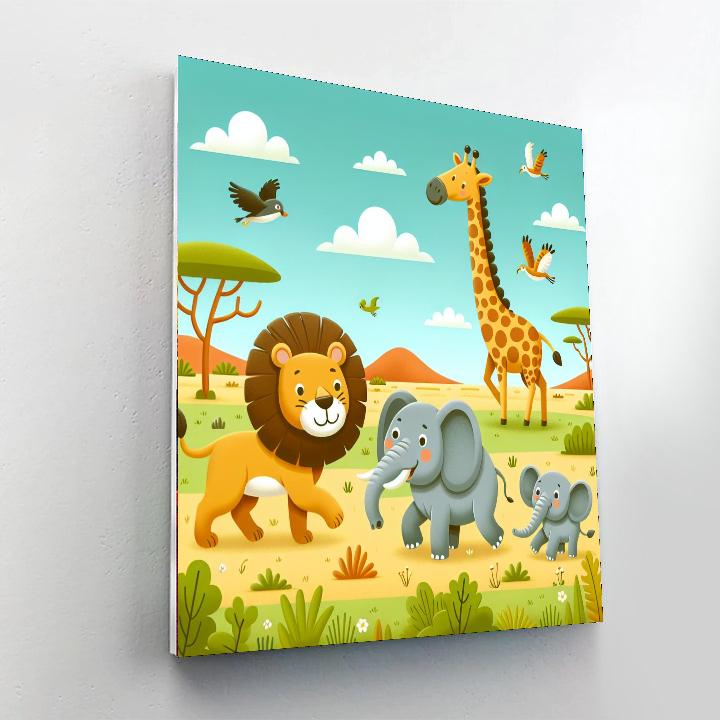 African Safari Expedition Paint By Numbers Art