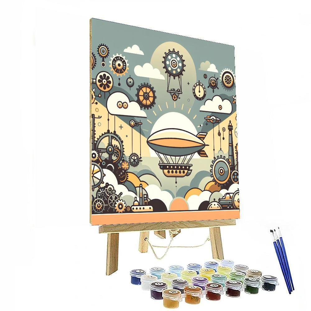 Steampunk Sky Adventure Paint By Number
