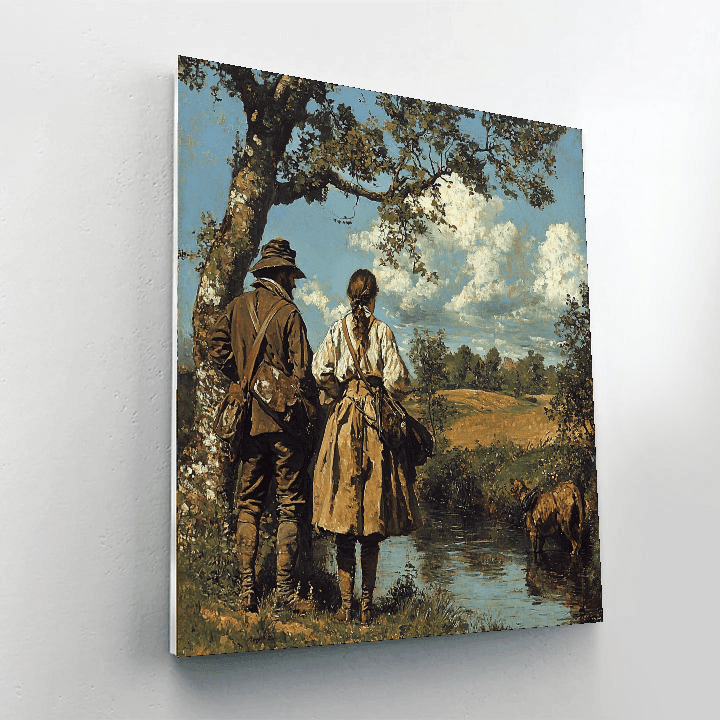 Courbet Inspired Historic Whispers  Paint By Numbers Art