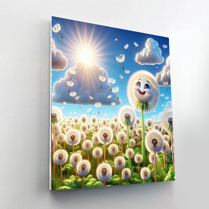 Cheerful Dandelion Wishes Paint By Numbers Kits