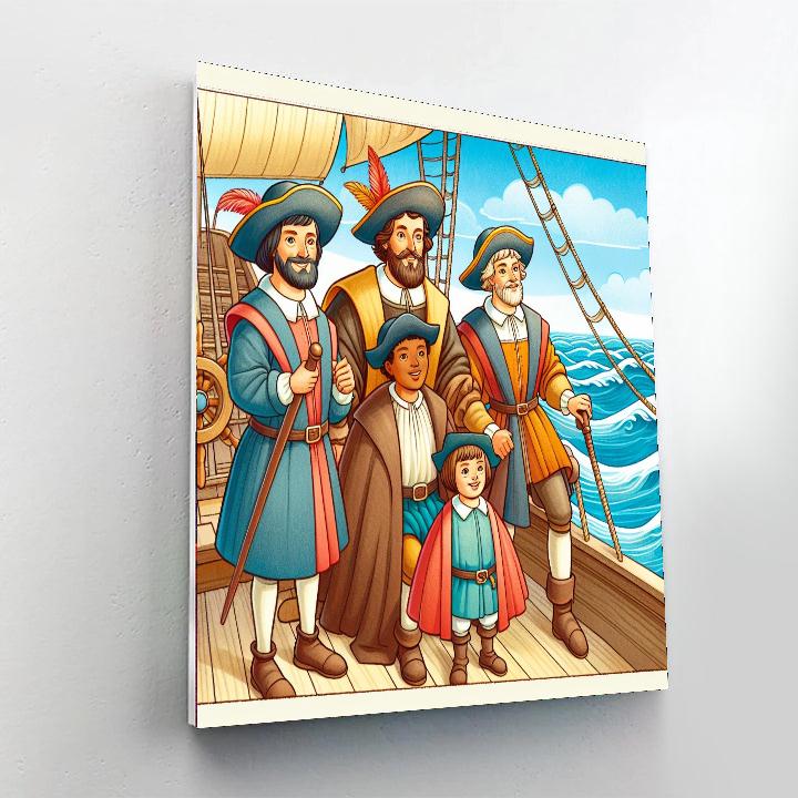 Historic Explorers Adventure Paint By Numbers Art