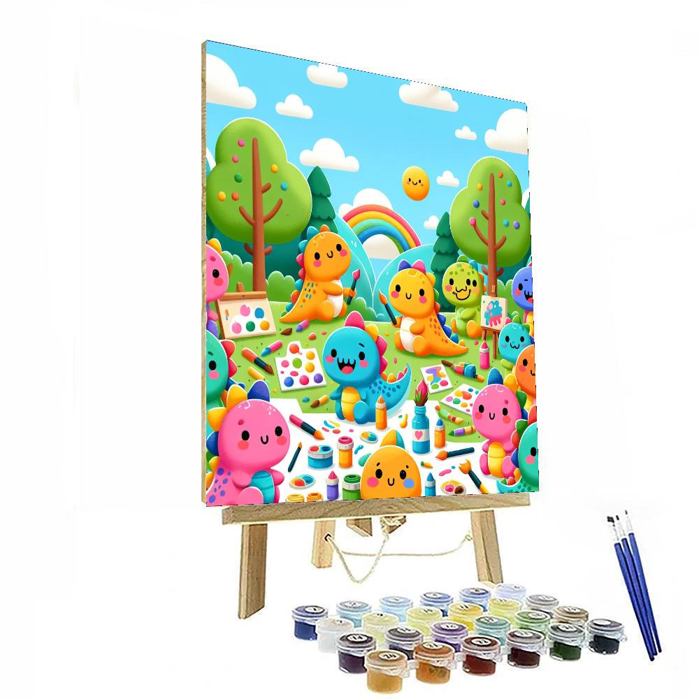 Artistic Dinosaur Day Paint By Numbers