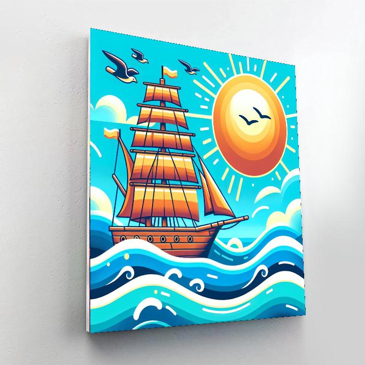 Nautical Ship Expedition Numbered Painting Kits