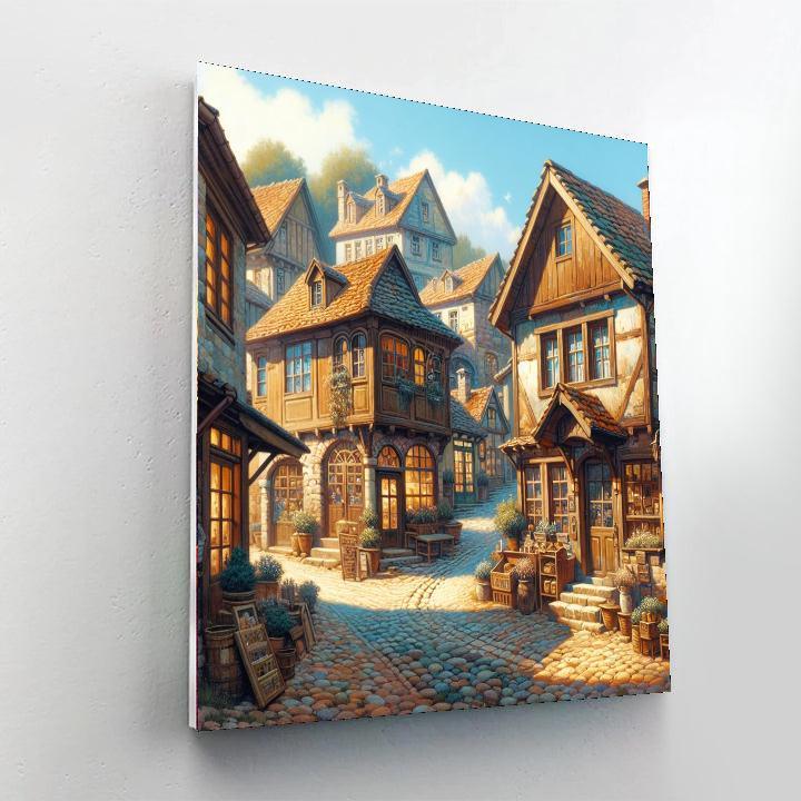 Charming Village Corner DIY Paint By Numbers