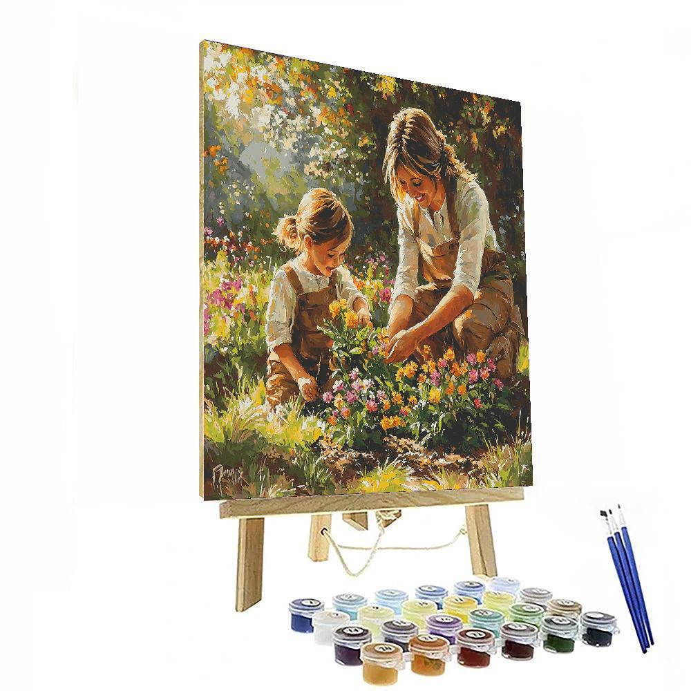 Guiding Hands In The Garden Number Painting