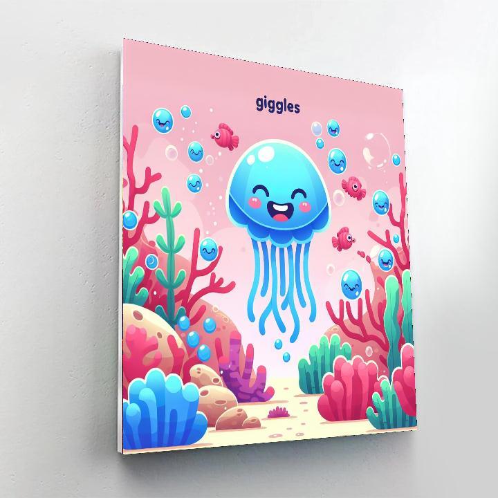 Giggles The Jellyfish DIY Paint By Numbers
