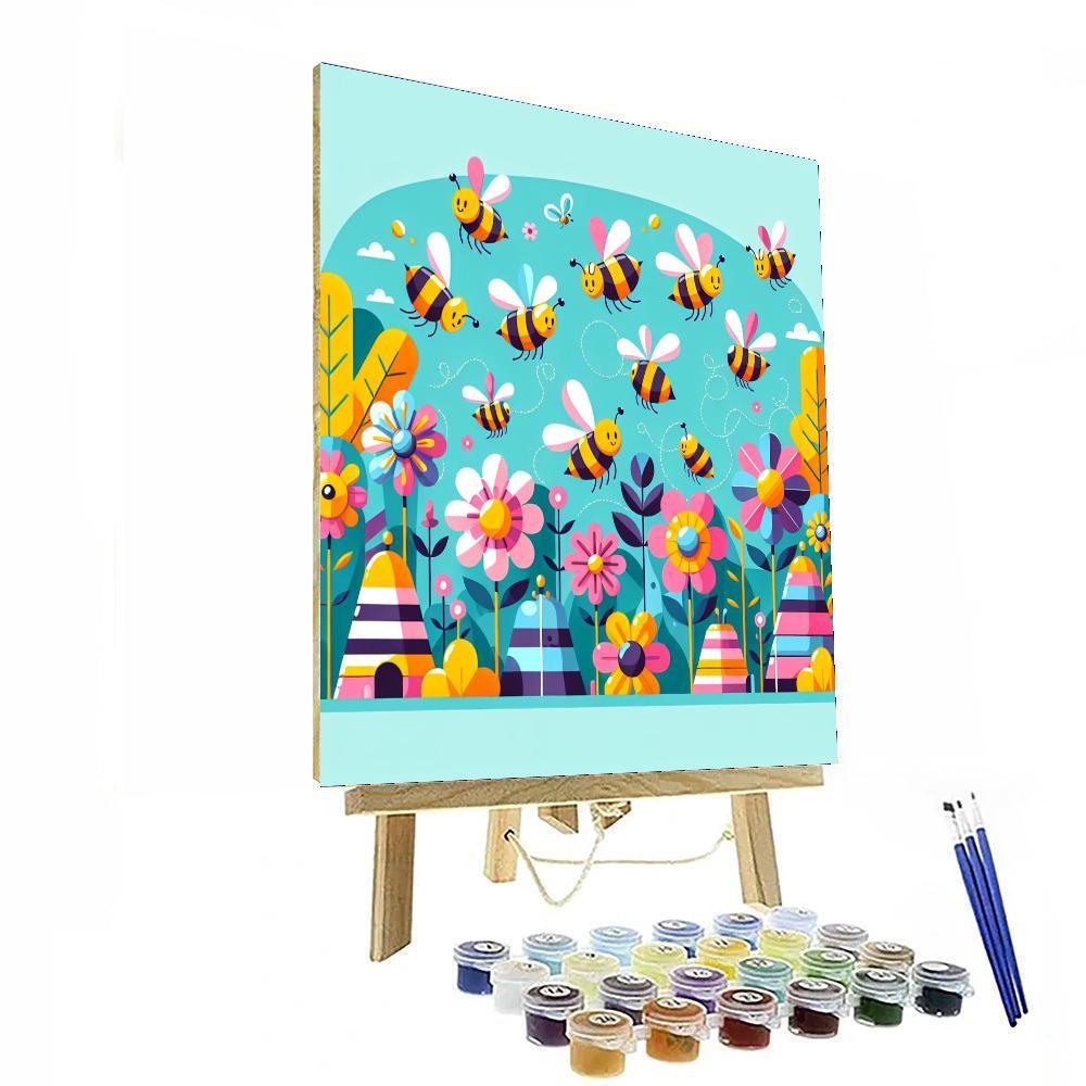 Busy Little Bees Paint By Numbers Art