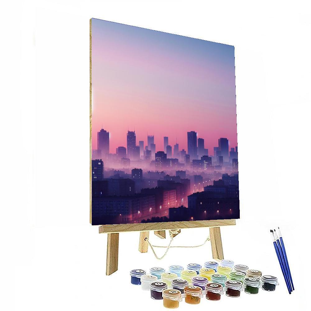 Pastel Skyline Painting Number Kit