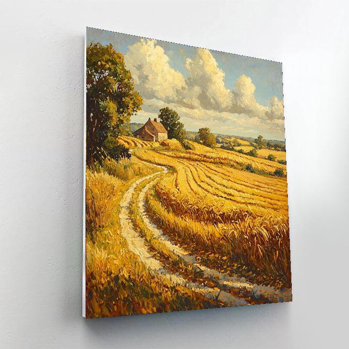 Jean-François Millet Inspired Golden Harvest Reverie  Paint By Color