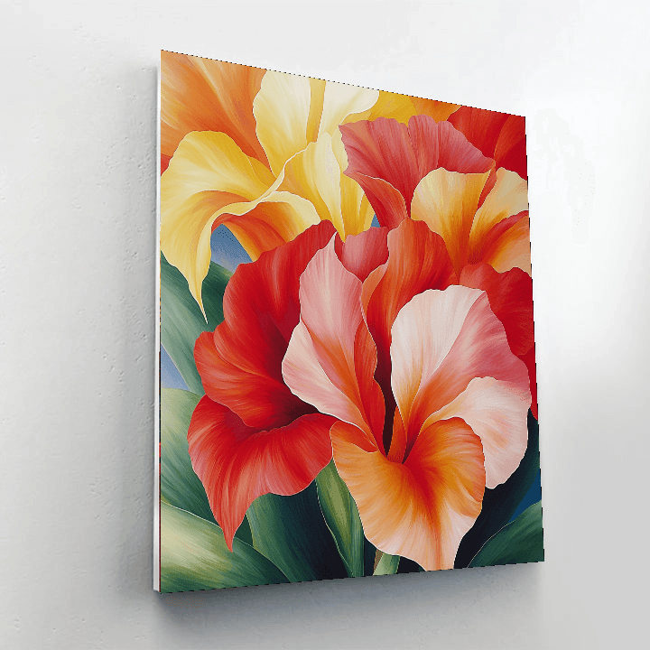 Georgia O'Keeffe Inspired Floral Explosion  Paint By Numbers Art