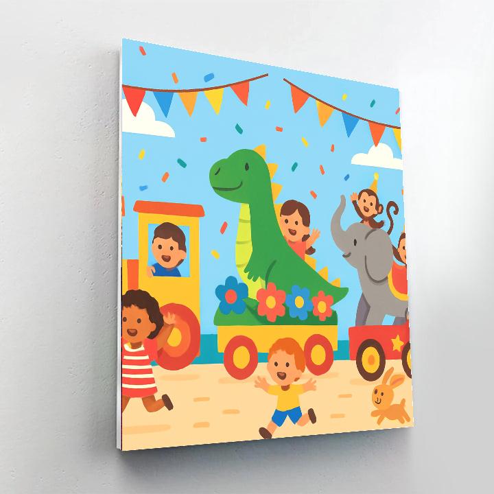 Joyful Holiday Parade DIY Paint By Numbers