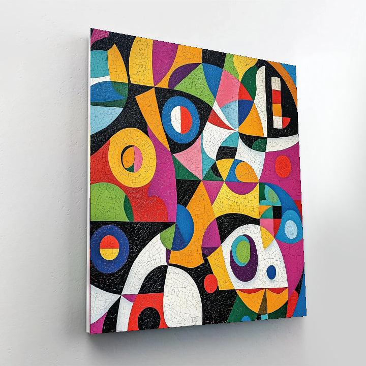 Joan Miró Inspired Euphoric Dimensions  Number Painting