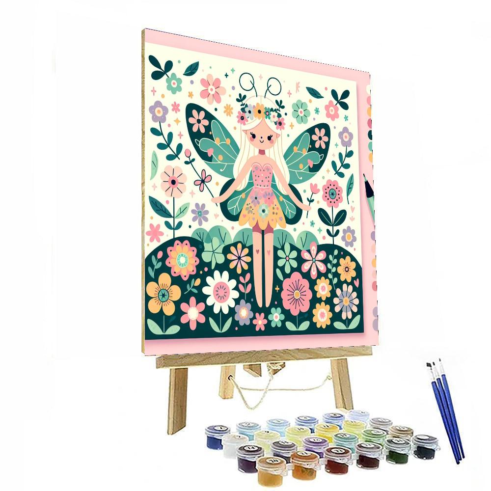 Flower Fairy's Garden DIY Paint By Numbers
