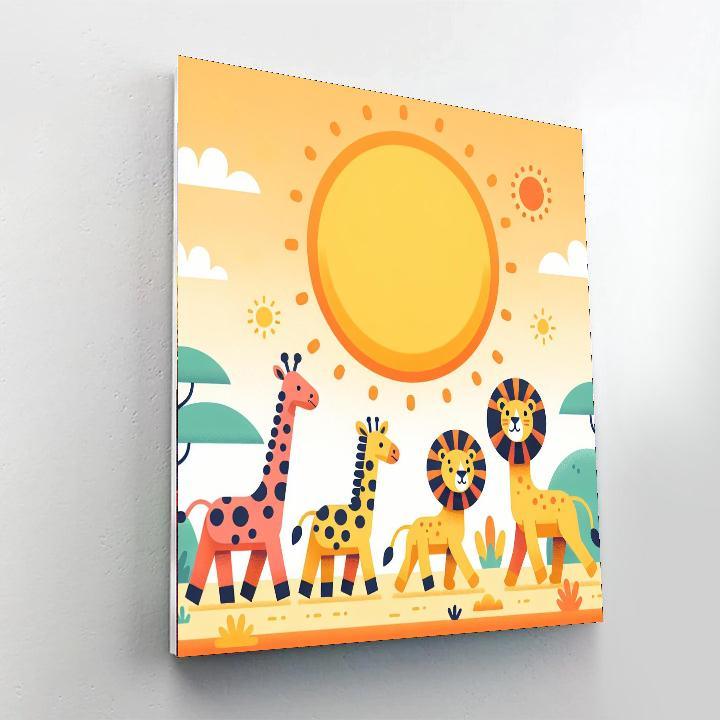 Sunshine Safari Stroll Number Painting