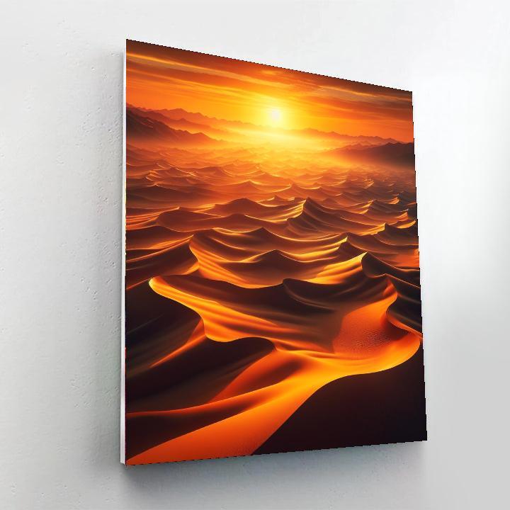 Vibrant Desert Sunrise Paint By Color