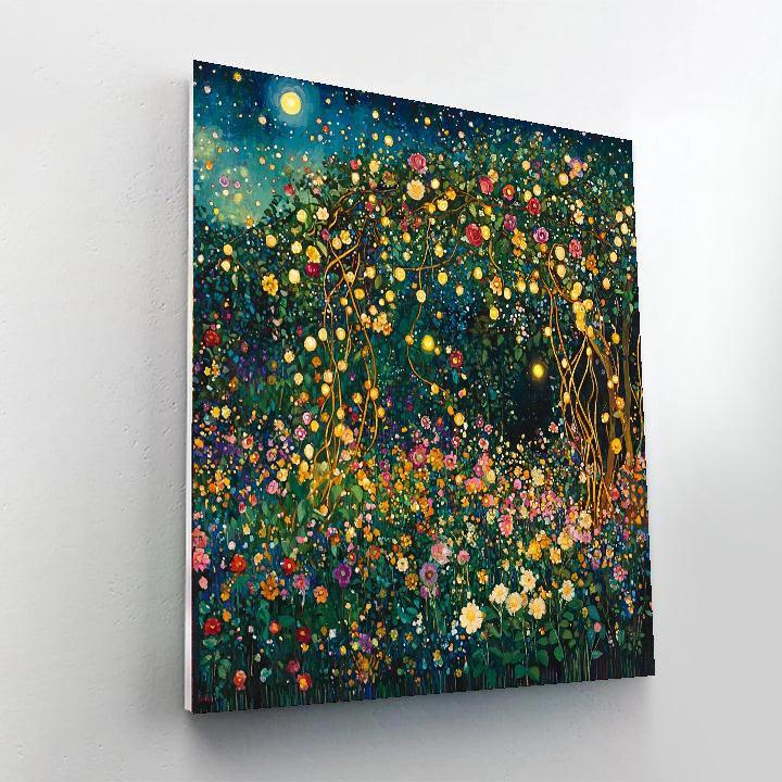 Gustav Klimt Inspired Cinematic Garden  Number Painting