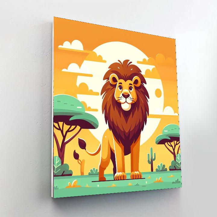 Daring Lion Safari DIY Paint By Numbers
