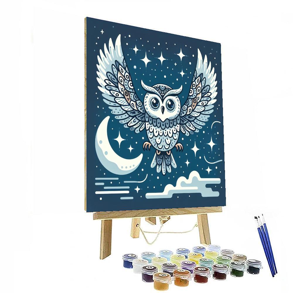 Starlight Owl Adventure Paint By Numbers