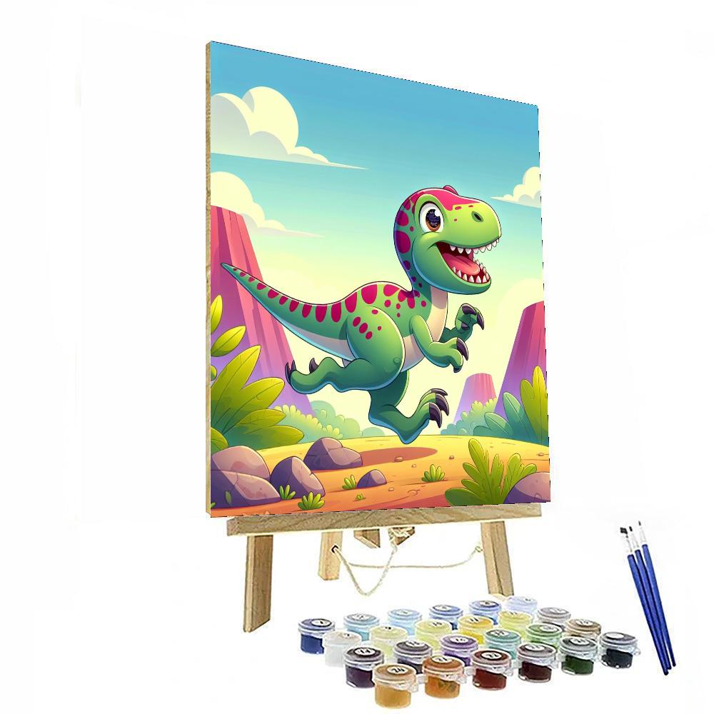 Excited Raptor Numbered Painting Kits
