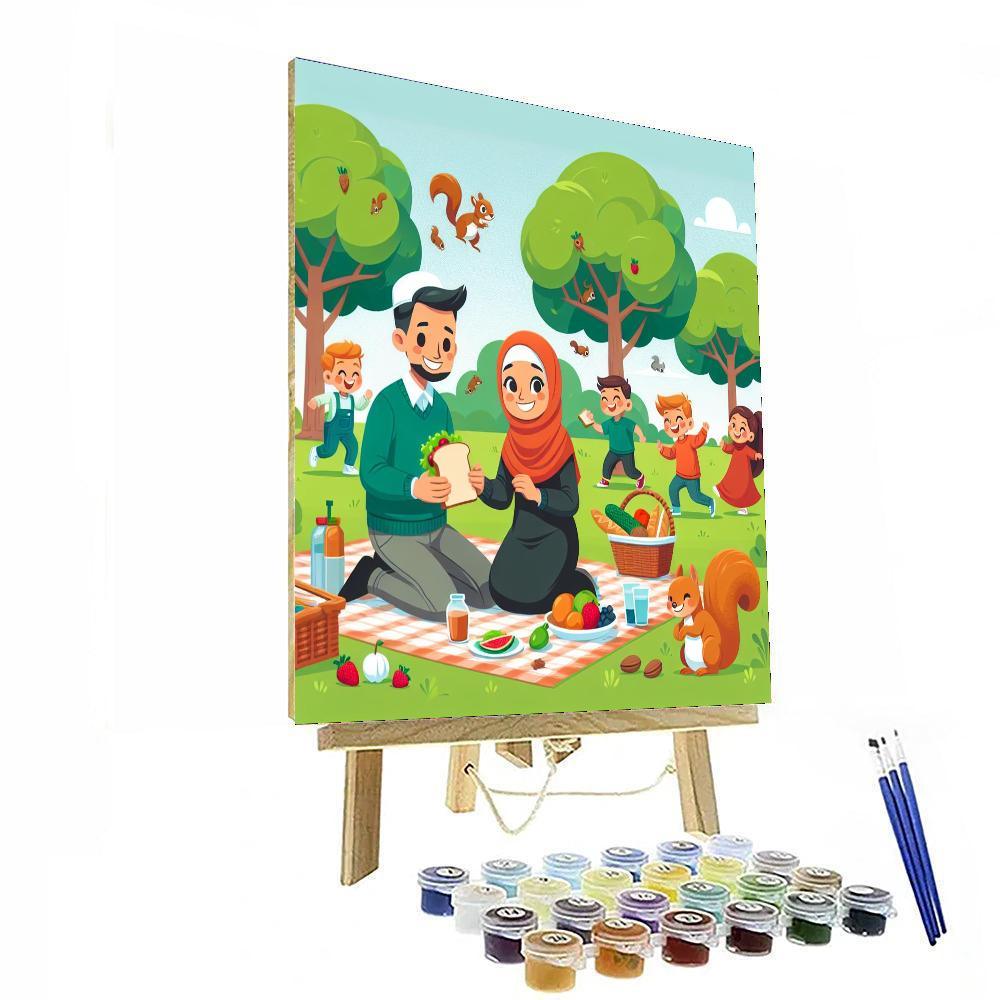 City Park Picnic Numbered Painting Kits