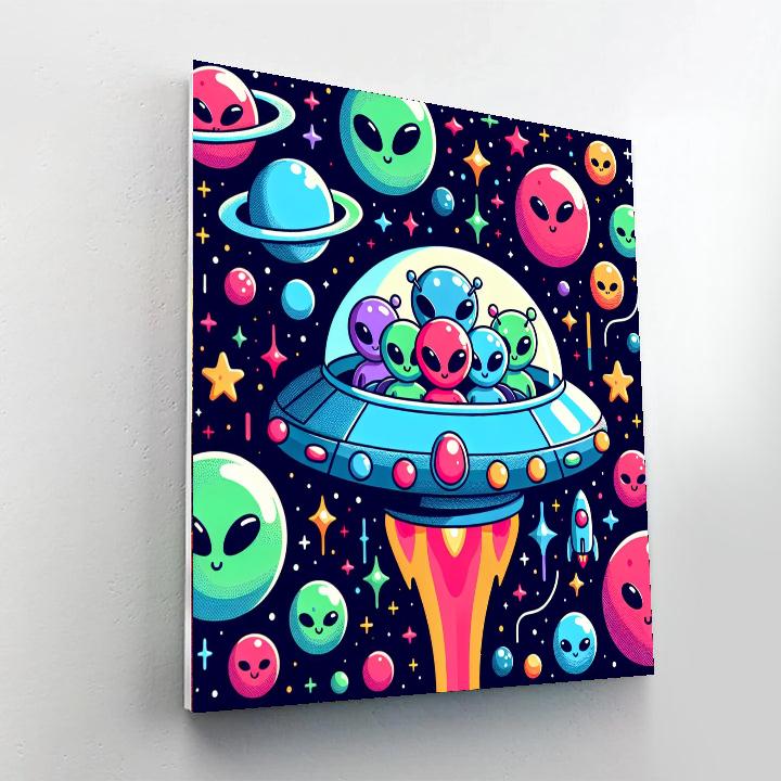 Cosmic Cuddle Adventure DIY Paint By Numbers