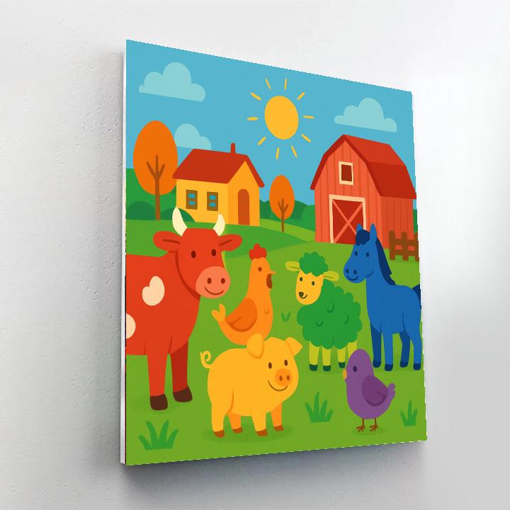 Rainbow Farm DIY Paint By Numbers