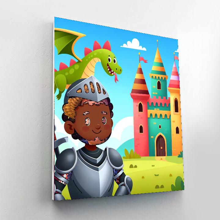 Epic Castle Battle Paint By Numbers Art