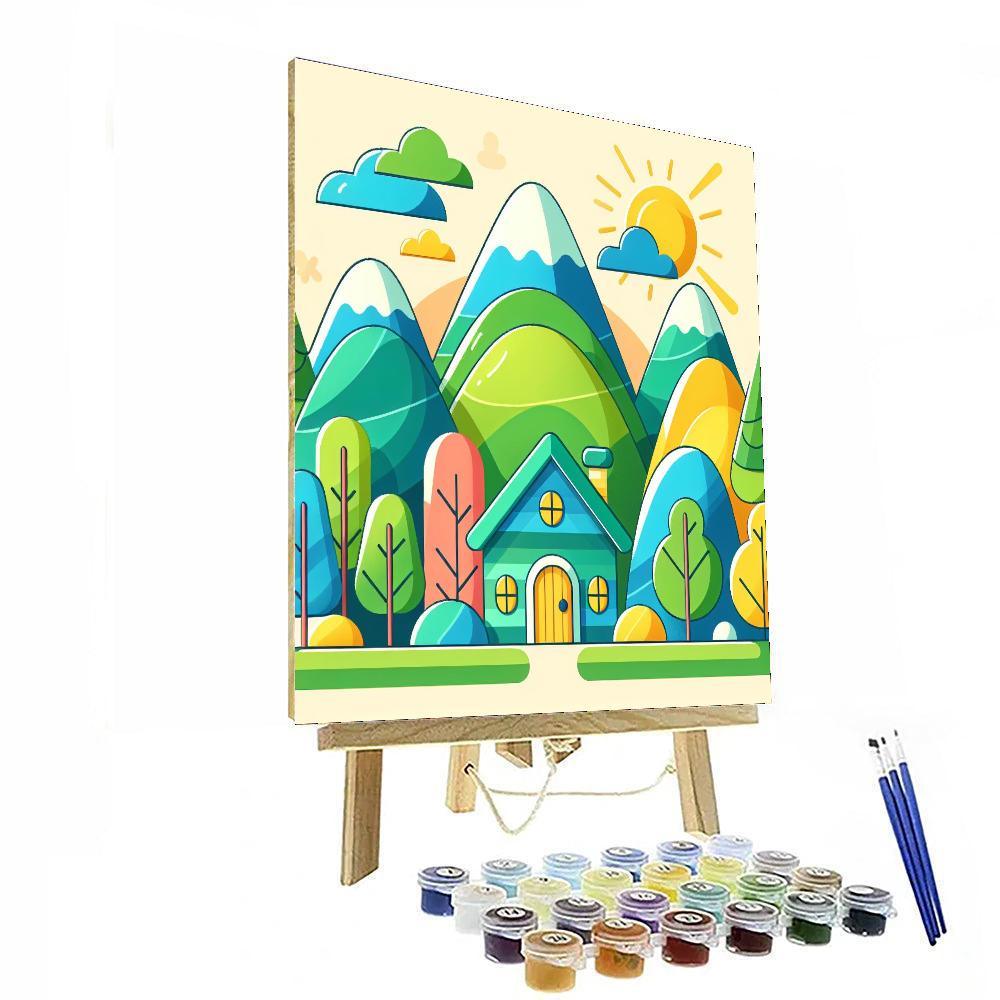 Magical Mountain Painting Number Kit