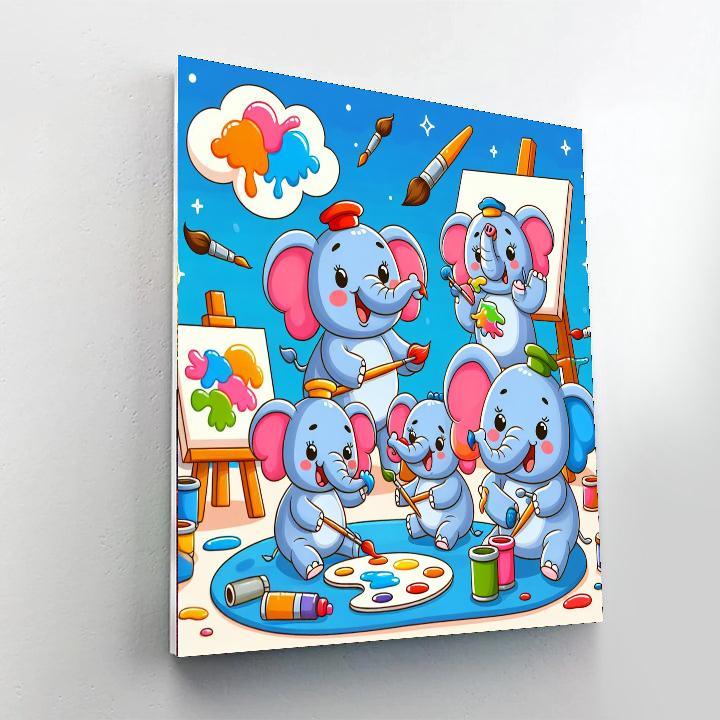 Artful Elephants Numbered Painting Kits