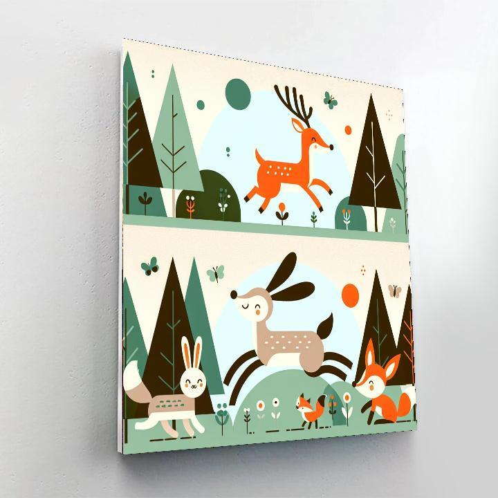 Charming Woodland Parade Numbered Painting Kits