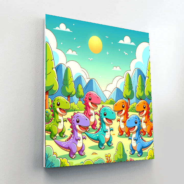 Doodle Dinosaur Adventure Numbered Painting Kits