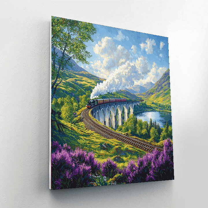 Glenfinnan Viaduct - Scottish Highlands, Scotland Numbered Painting Kits