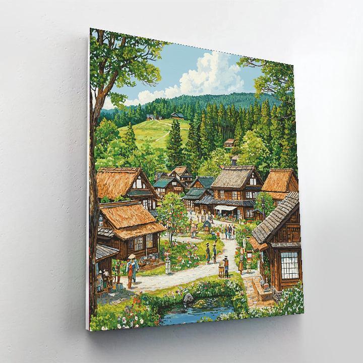 Cultural Village Of Hokkaido Painting Number Kit