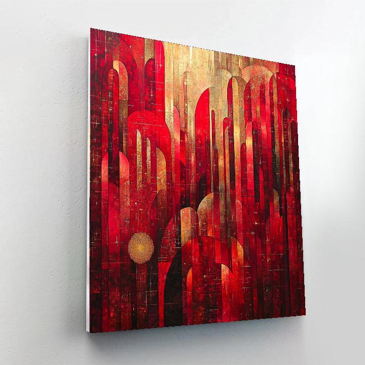 Gustav Klimt Inspired Golden Enigma  Paint By Numbers Art