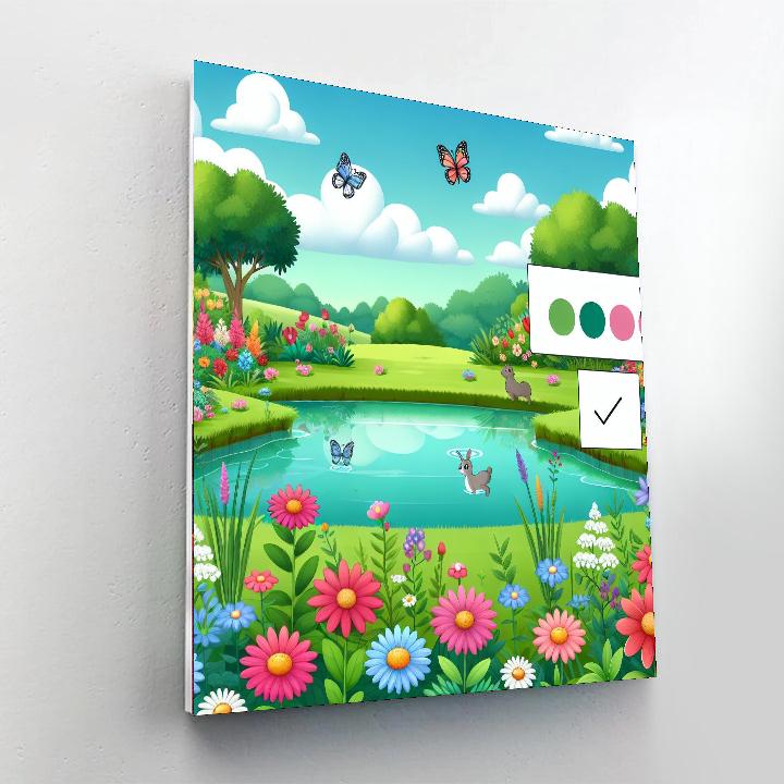 Hidden Garden Oasis Paint By Numbers Art