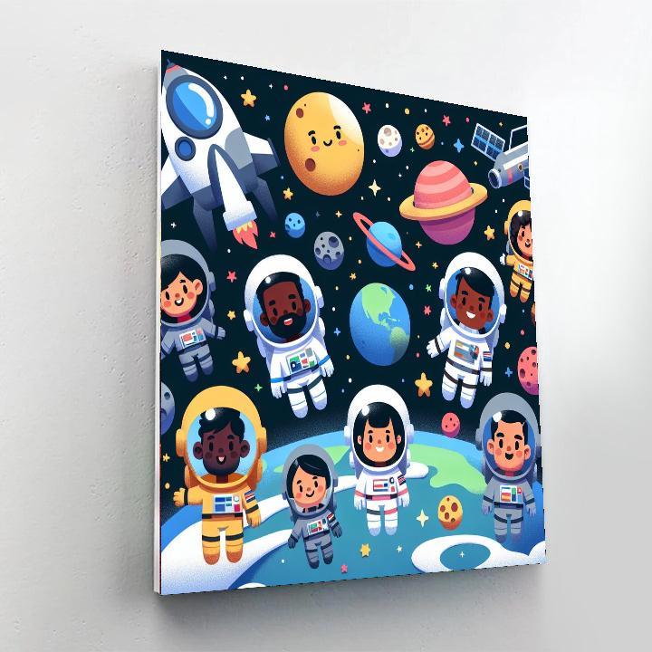 Space Discovery Crew DIY Paint By Numbers