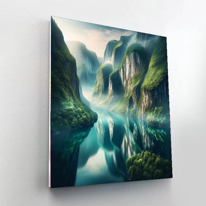 Mystic Nordic Fjord Number Painting