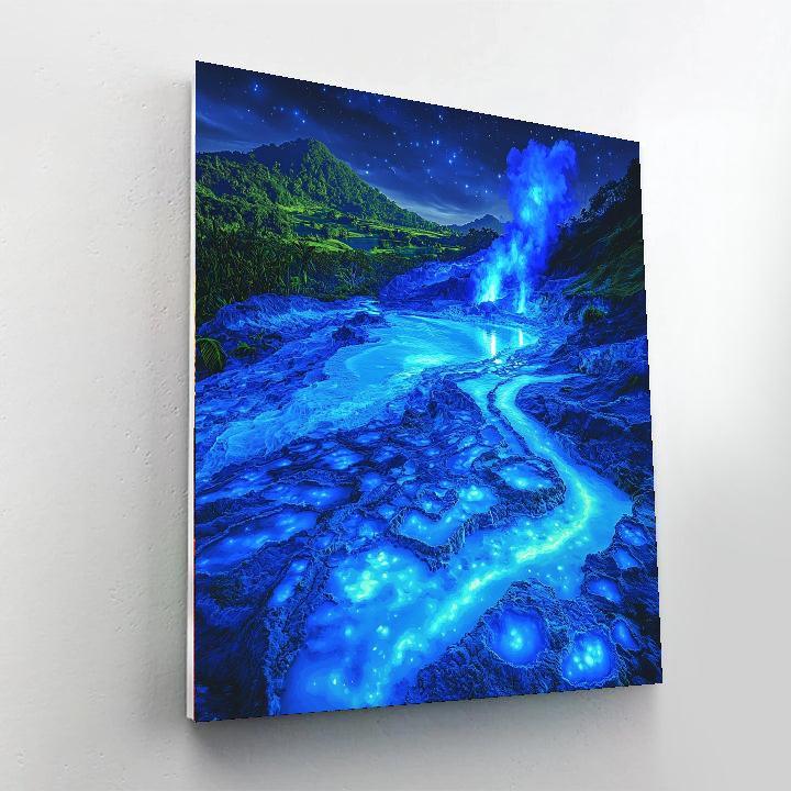 Kawah Ijen Volcano Numbered Painting Kits