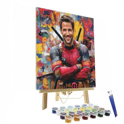 Ryan Reynolds: The Charismatic Anti-hero As Deadpool Numbered Painting Kits