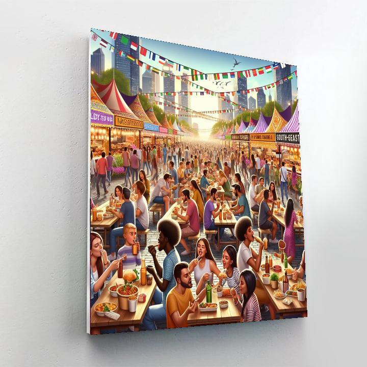 International Festival Of Street Food Painting By Numbers Kit