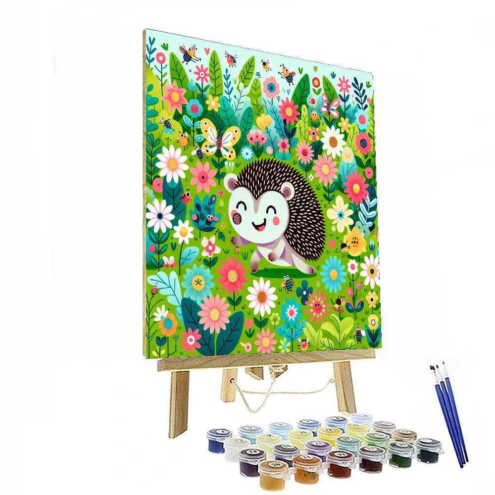 Curious Hedgehog Adventure Paint By Numbers Art