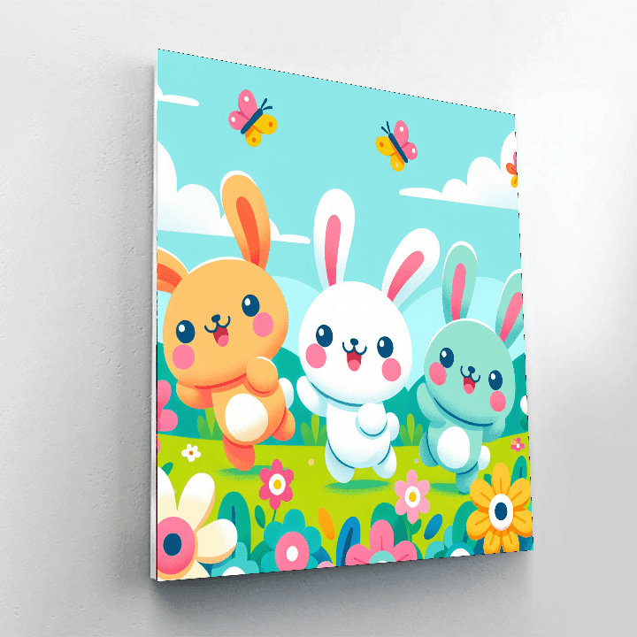 Joyful Bunnies Paint By Number
