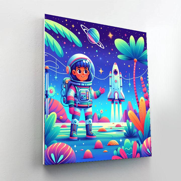 Space Pioneers Mission Painting Number Kit