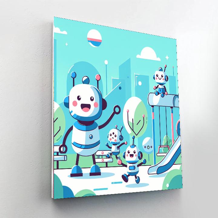 Robots At Play DIY Paint By Numbers