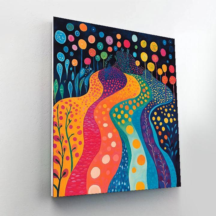 Yayoi Kusama Inspired Fluid Dream  Paint By Numbers Kits