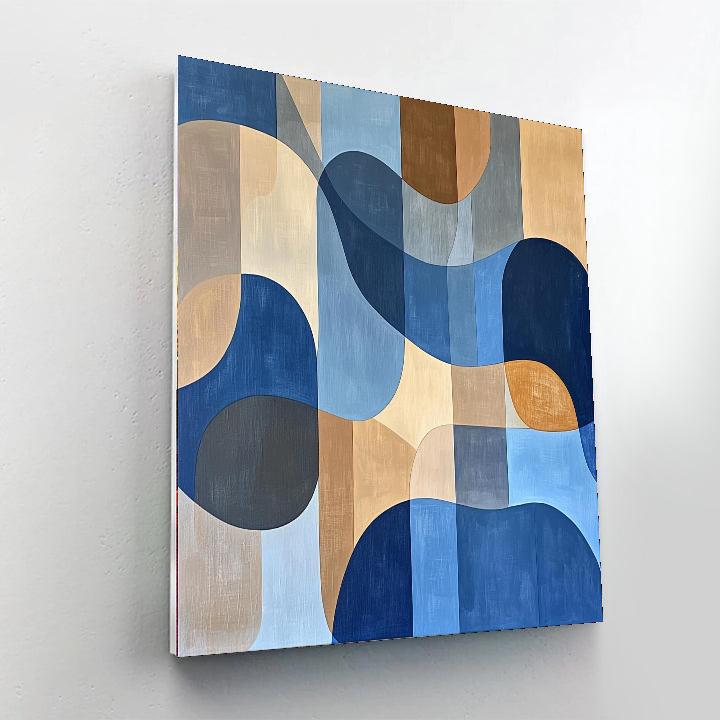 Paul Klee Inspired Dreamscape In Blues  Paint By Number