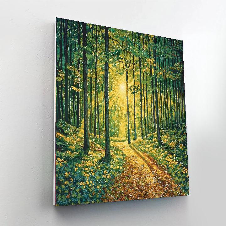 Georges Seurat Inspired Serenade Of The Sunlit Forest  Painting Number Kit