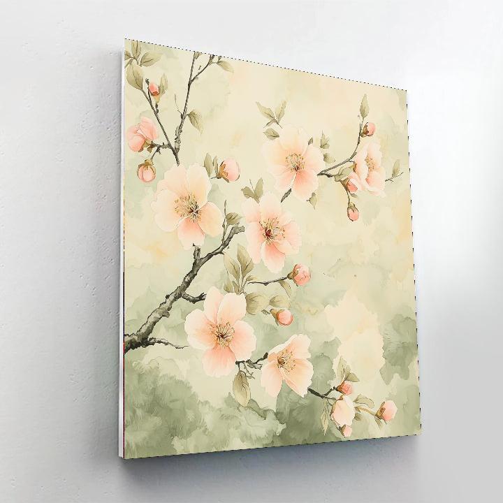 Zhao Mengfu Inspired Tranquil Blossoms  Paint By Number